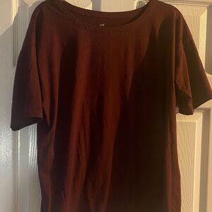 J. Jill nwot Burgundy Short Sleeve Tee size large